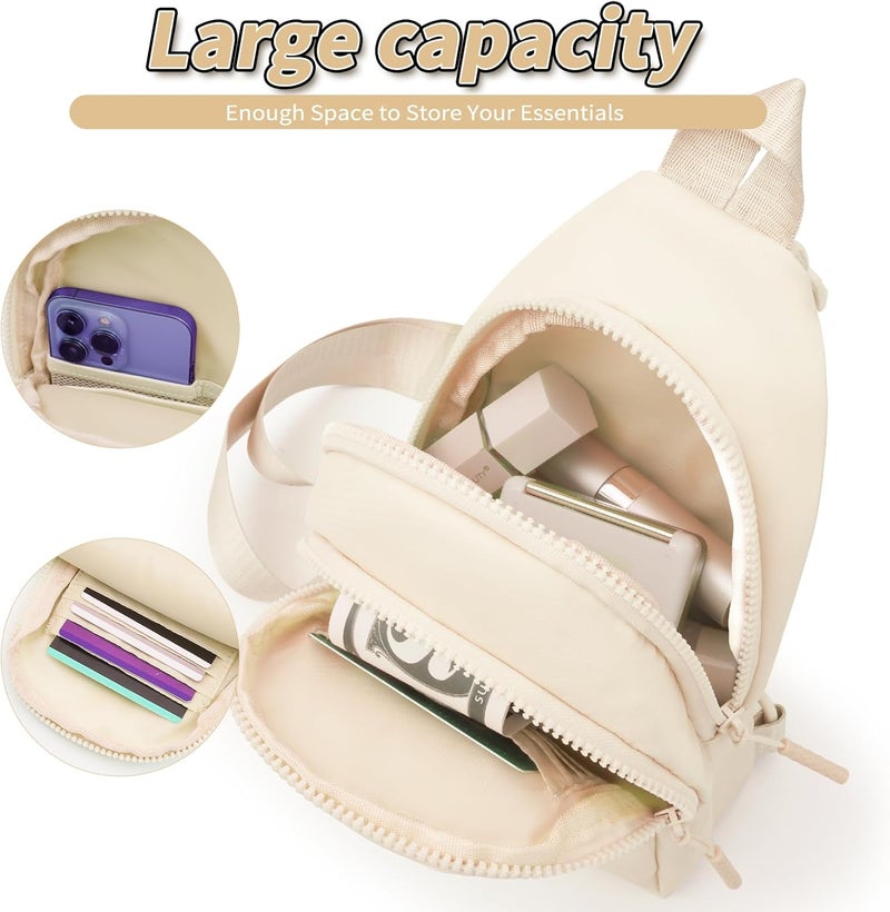 Fystdtote Birthday Gift for 5 6 7 8 9 10 11 12 13 14 15 16 Year Old Girls Fanny Pack Crossbody Bags for Women,Cute Trendy Stuff - Khaki,A - Image 3